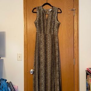 Cheetah print maxi dress from a local boutique